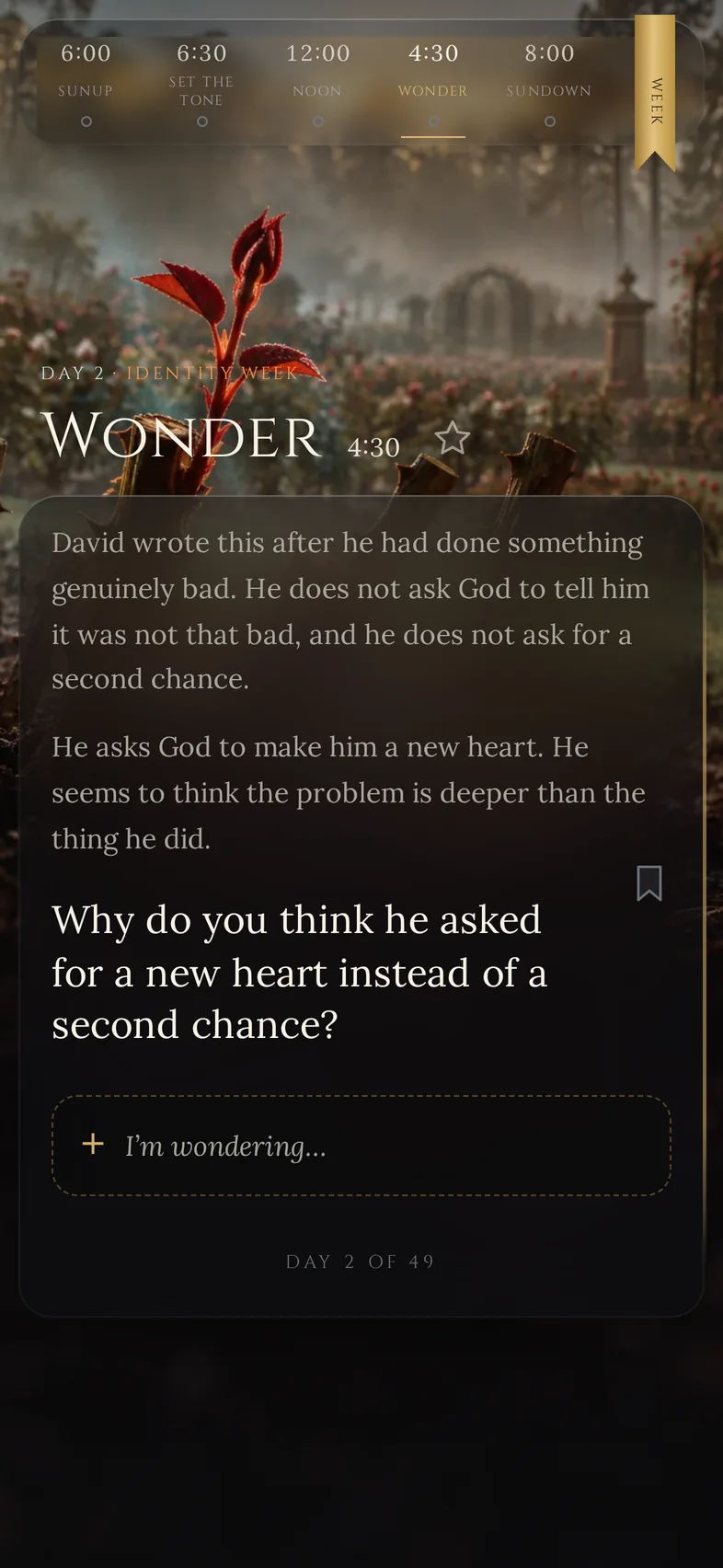 Kept, Wonder